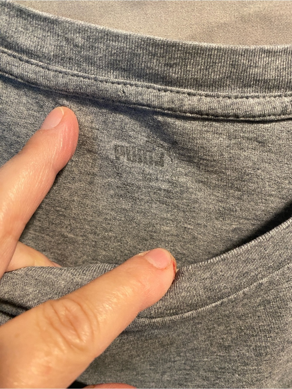 Puma Gray T-Shirt with Black Cat Logo - Picture 5 of 7